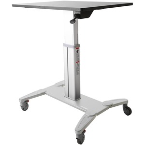 MOBILE STANDING DESK ON WHEELS PORTABLE SIT STAND HEIGHT ADJ CART STSCART